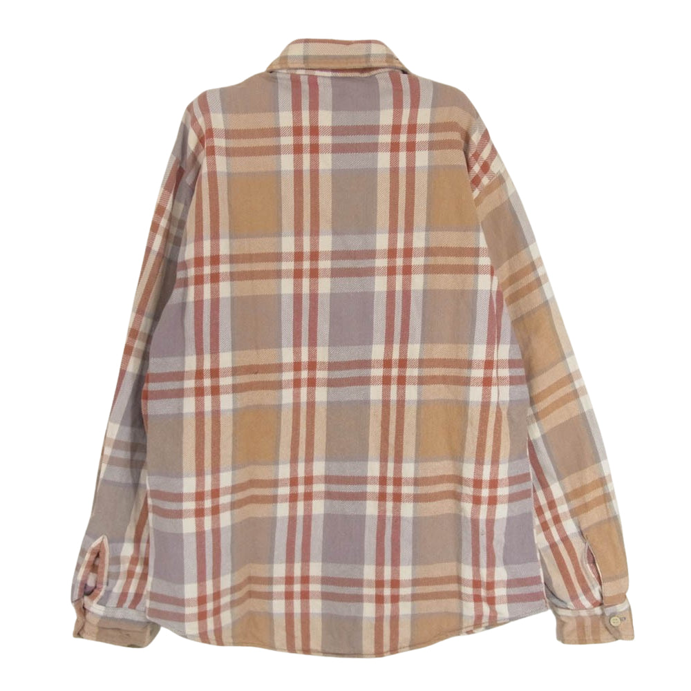 ヴィンテージ 70s USA製 BIG MAC ビッグマック ヘビーネル チェック シャツ ベージュ系 M【中古】