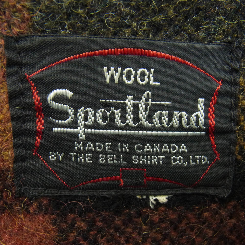 スポーツランド 60's レースアップ プルオーバー ウール シャツ 長袖 マルチカラー系【中古】