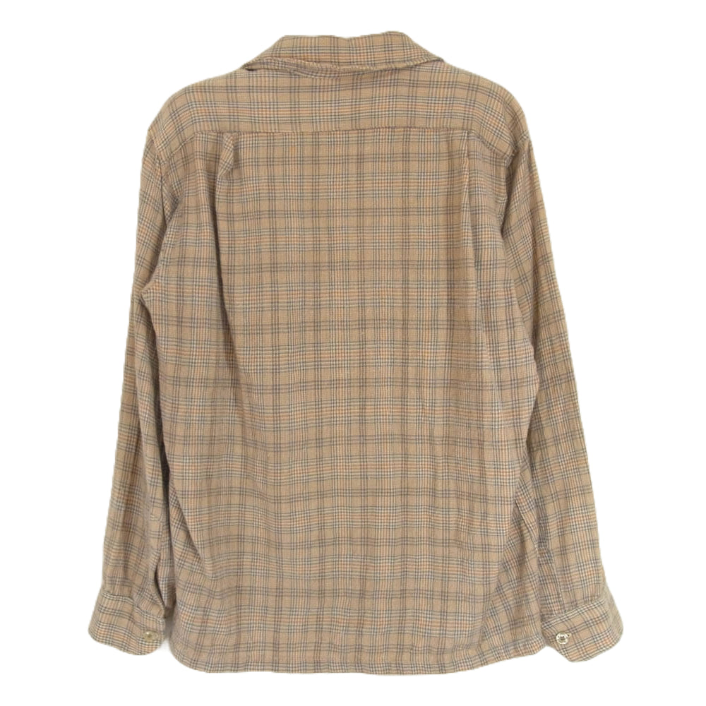 PENDLETON ペンドルトン 70's ウール チェック シャツ 長袖 ブラウン系 M【中古】