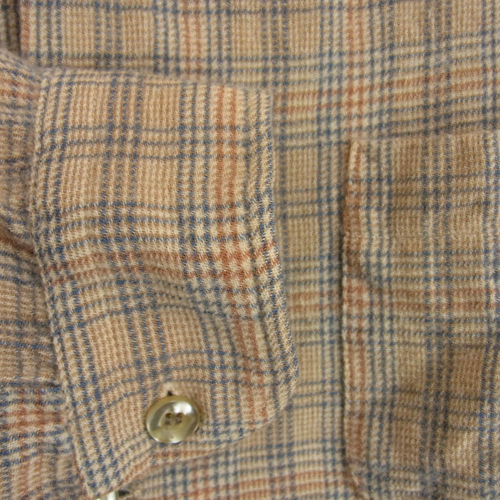 PENDLETON ペンドルトン 70's ウール チェック シャツ 長袖 ブラウン系 M【中古】