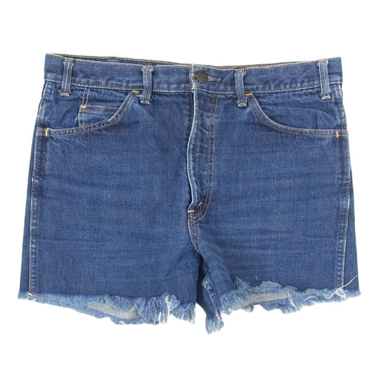 Levi's リーバイス 60s 70s BIG E ビッグ E 裏ボタン刻印8 オレンジタブ カットオフ デニム ショーツ ショート パンツ インディゴブルー系 サイズ表記無【中古】