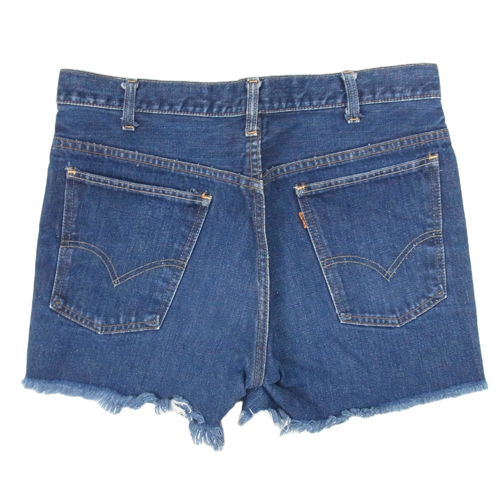 Levi's リーバイス 60s 70s BIG E ビッグ E 裏ボタン刻印8 オレンジタブ カットオフ デニム ショーツ ショート パンツ インディゴブルー系 サイズ表記無【中古】