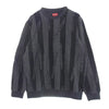 Supreme シュプリーム 20AW Textured Stripe Crewneck テクスチャード ストライプ クルーネック ニット スウェットシャツ グレー系 M【中古】