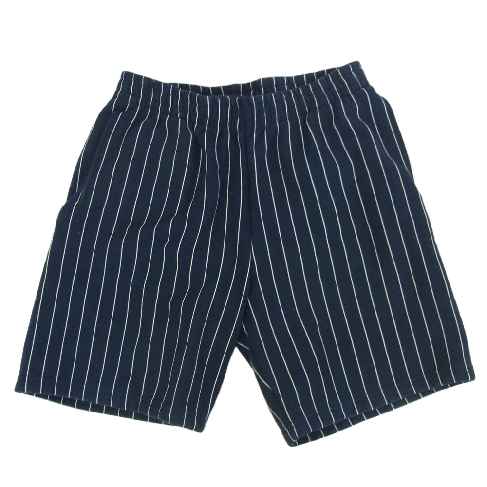 Supreme シュプリーム 24SS Pinstripe Sweatshort ピンストライプ スウェットショーツ ハーフパンツ ネイビー系 M【極上美品】【中古】