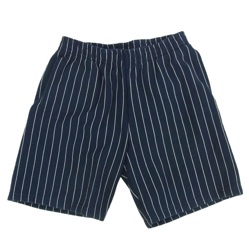 Supreme シュプリーム 24SS Pinstripe Sweatshort ピンストライプ スウェットショーツ ハーフパンツ ネイビー系 M【極上美品】【中古】