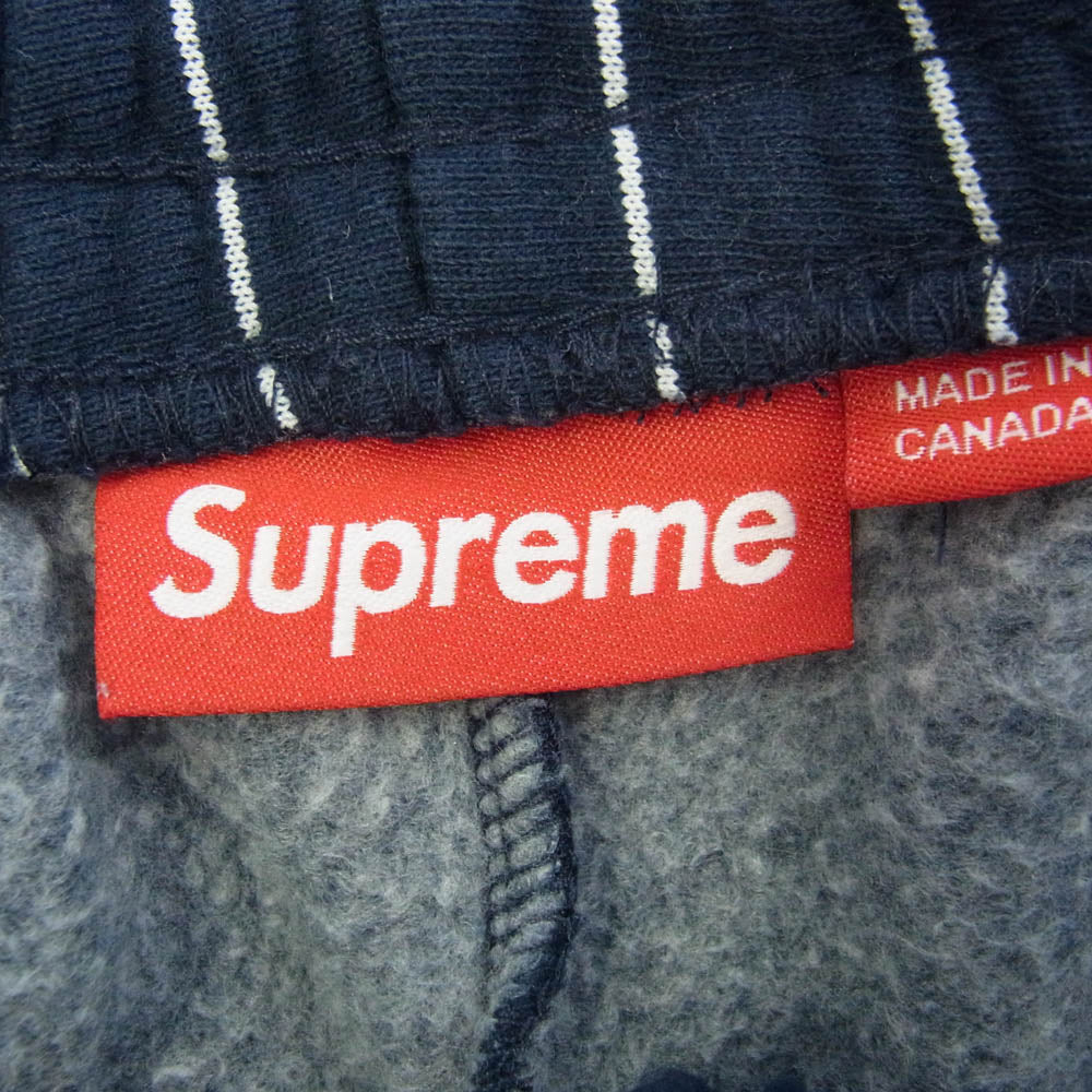 Supreme シュプリーム 24SS Pinstripe Sweatshort ピンストライプ スウェットショーツ ハーフパンツ ネイビー系 M【極上美品】【中古】