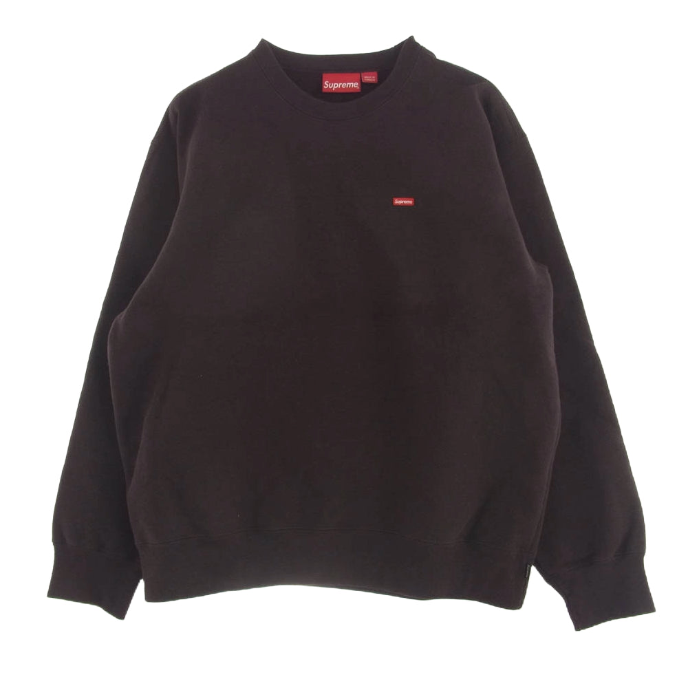 Supreme シュプリーム 22AW Small Box Crewneck スモールボックスロゴ クルーネック スウェットシャツ ブラウン系 M【中古】