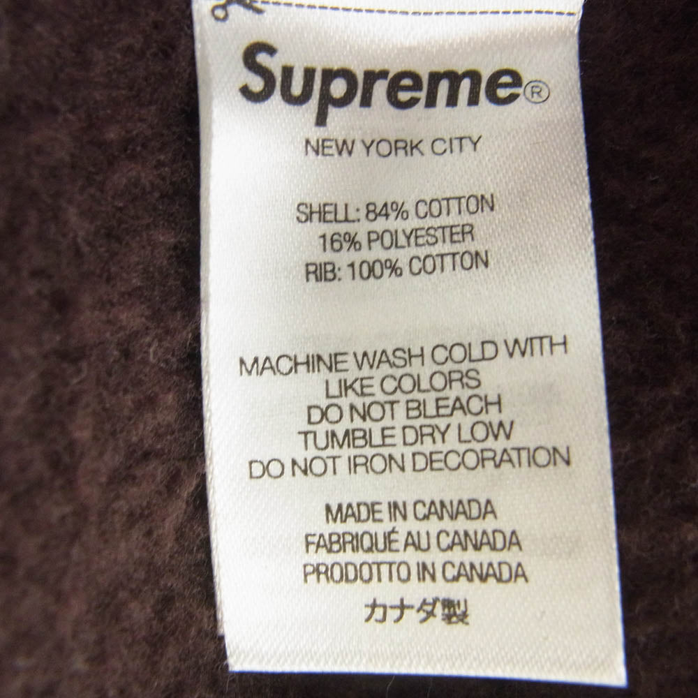 Supreme シュプリーム 22AW Small Box Crewneck スモールボックスロゴ クルーネック スウェットシャツ ブラウン系 M【中古】