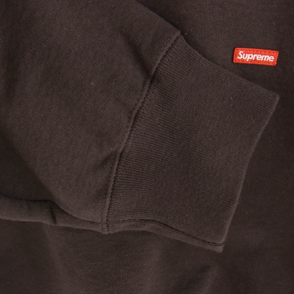 Supreme シュプリーム 22AW Small Box Crewneck スモールボックスロゴ クルーネック スウェットシャツ ブラウン系 M【中古】