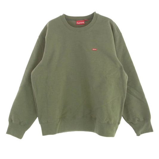Supreme シュプリーム 23AW Small Box Crewneck スモールボックスロゴ スウェットシャツ トレーナー カーキ系 M【中古】