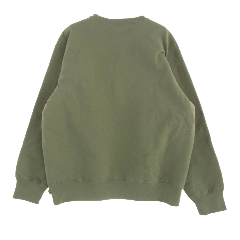 Supreme シュプリーム 23AW Small Box Crewneck スモールボックスロゴ スウェットシャツ トレーナー カーキ系 M【中古】