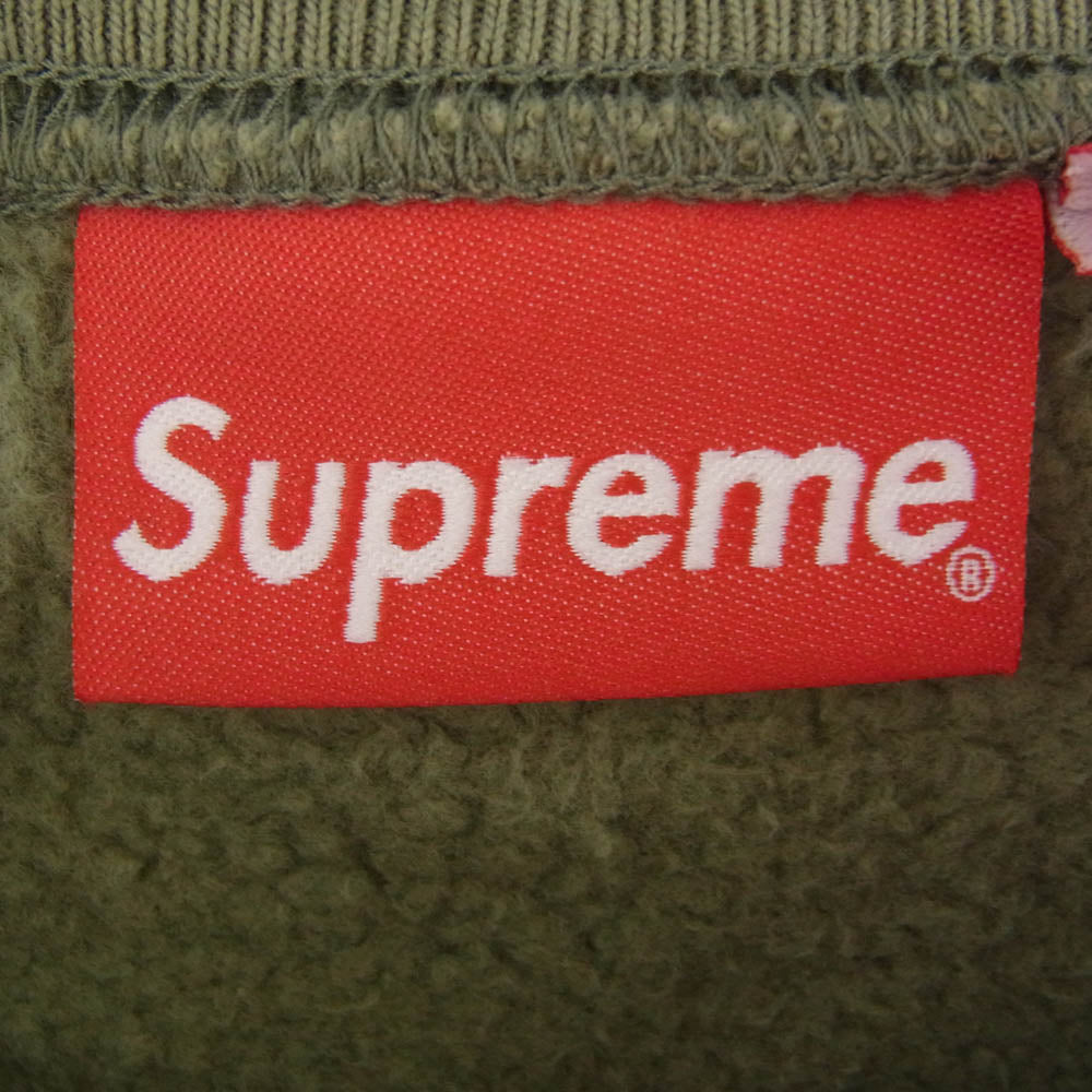 Supreme シュプリーム 23AW Small Box Crewneck スモールボックスロゴ スウェットシャツ トレーナー カーキ系 M【中古】