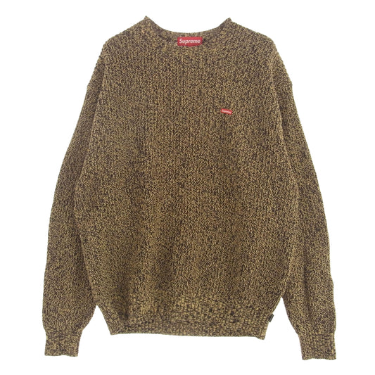 Supreme シュプリーム 21AW Melange Rib Knit Sweater メランジリブ ニット セーター ブラウン系 L【極上美品】【中古】
