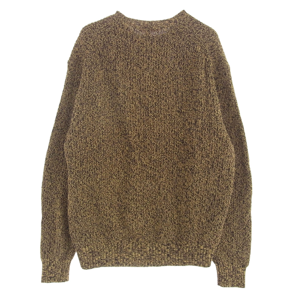 Supreme シュプリーム 21AW Melange Rib Knit Sweater メランジリブ ニット セーター ブラウン系 L【極上美品】【中古】