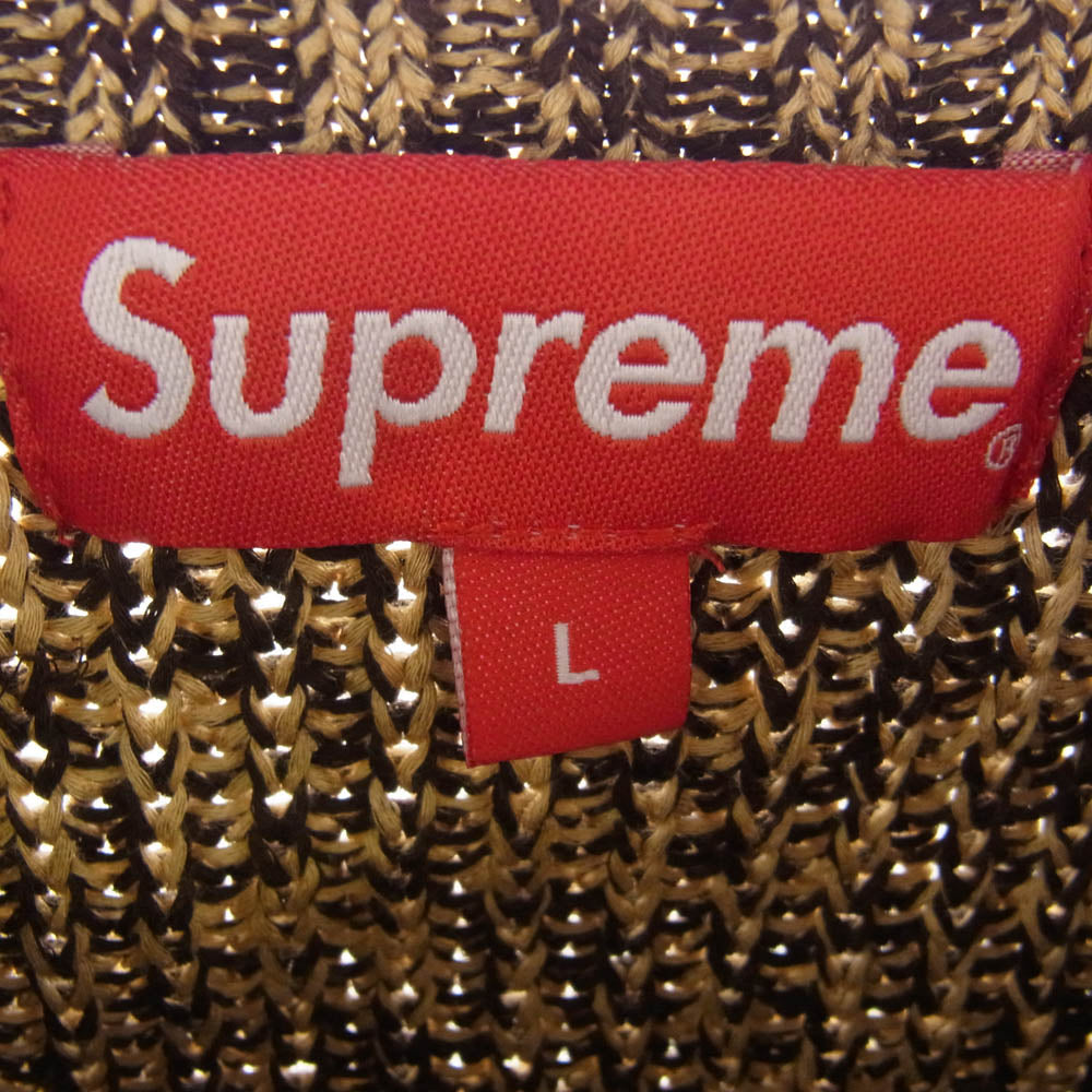 Supreme シュプリーム 21AW Melange Rib Knit Sweater メランジリブ ニット セーター ブラウン系 L【極上美品】【中古】