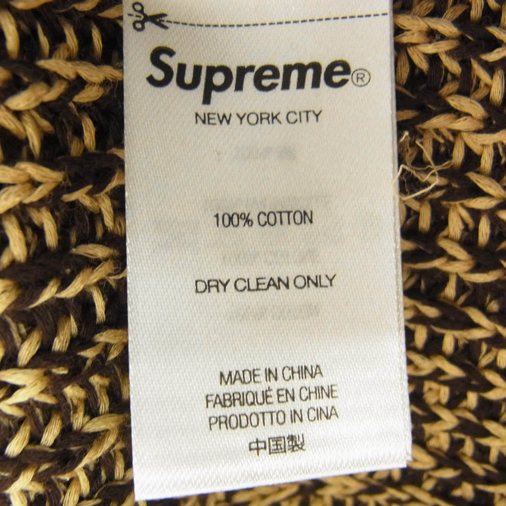 Supreme シュプリーム 21AW Melange Rib Knit Sweater メランジリブ ニット セーター ブラウン系 L【極上美品】【中古】