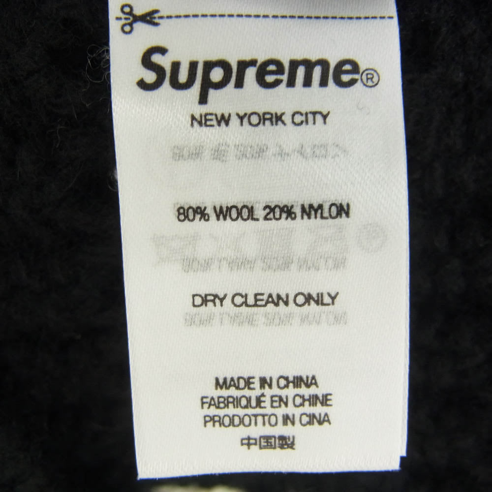 Supreme シュプリーム 23SS Quilt Stitch Sweater キルトステッチ ニット セーター ブラック系 L【極上美品】【中古】