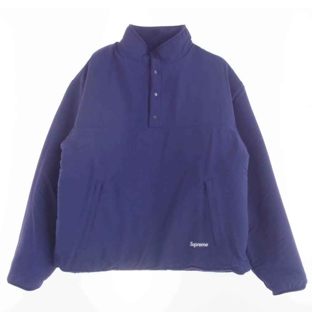 Supreme シュプリーム 24AW Polartec Shearling Reversible Pullover リバーシブル ポーラテック フリース プルオーバー ジャケット パープル系 L【中古】
