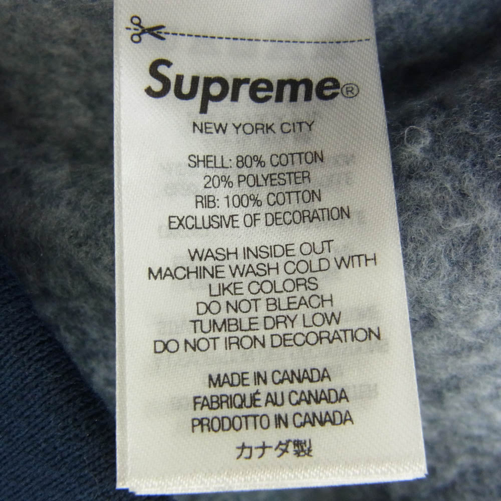Supreme シュプリーム 24SS Pinstripe Crewneck ピンストライプ クルーネック スウェットシャツ トレーナー ネイビー系 L【極上美品】【中古】