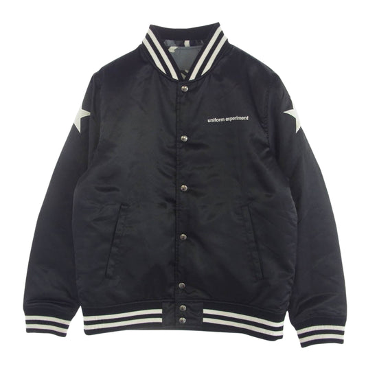 uniform experiment ユニフォームエクスペリメント UE-178011 SLEEVE STAR HOOD STADIUM BLOUSON ブルゾン ジャケット ブラック系 2【中古】