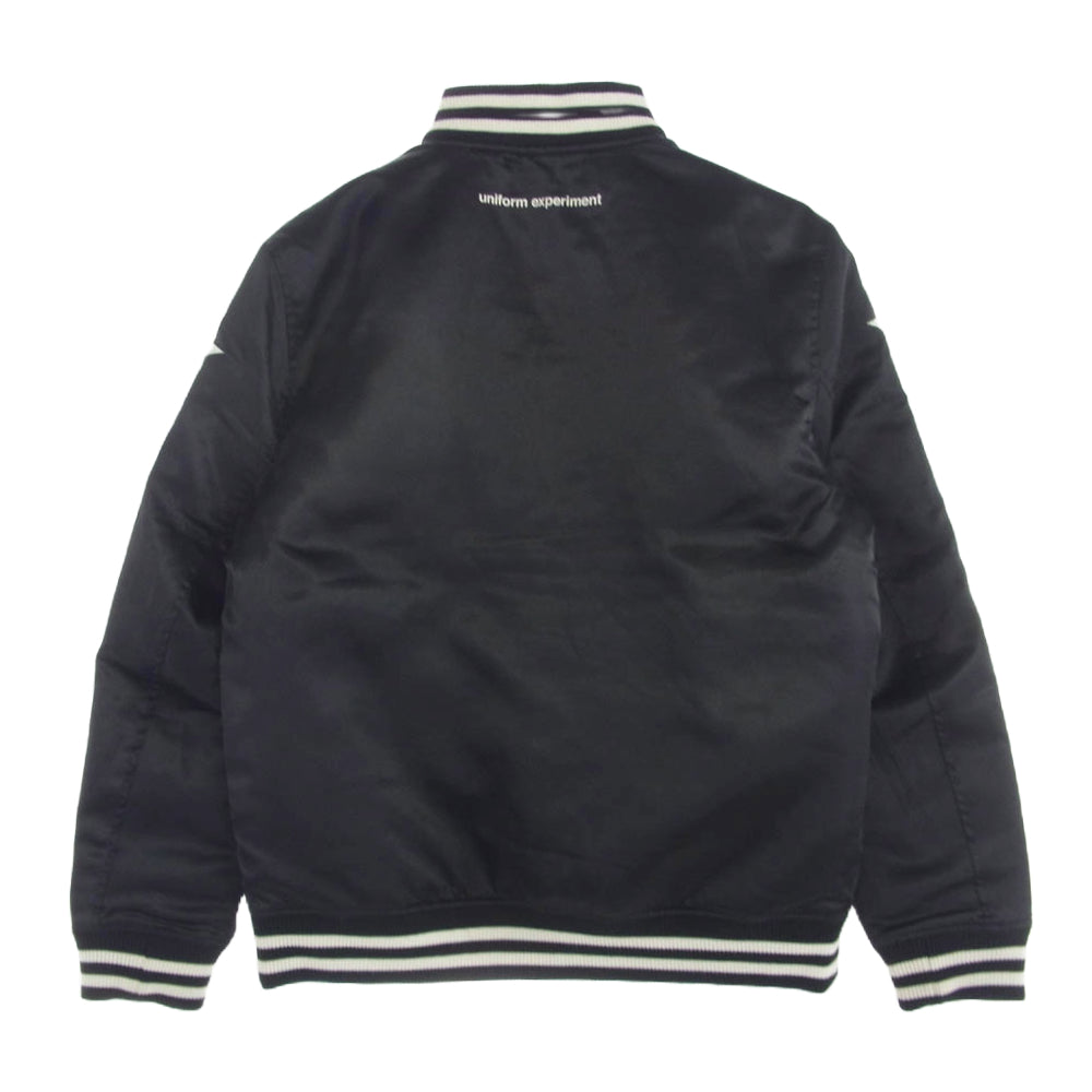 uniform experiment ユニフォームエクスペリメント UE-178011 SLEEVE STAR HOOD STADIUM BLOUSON ブルゾン ジャケット ブラック系 2【中古】
