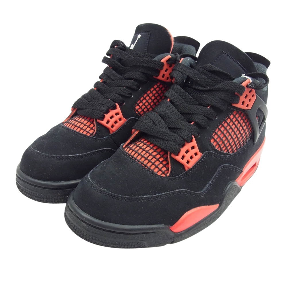 NIKE ナイキ CT8527-016 Air Jordan 4 Red Thunder Crimson エアジョーダン4  ハイカット スニーカー ブラック系 レッド系 26cm【中古】