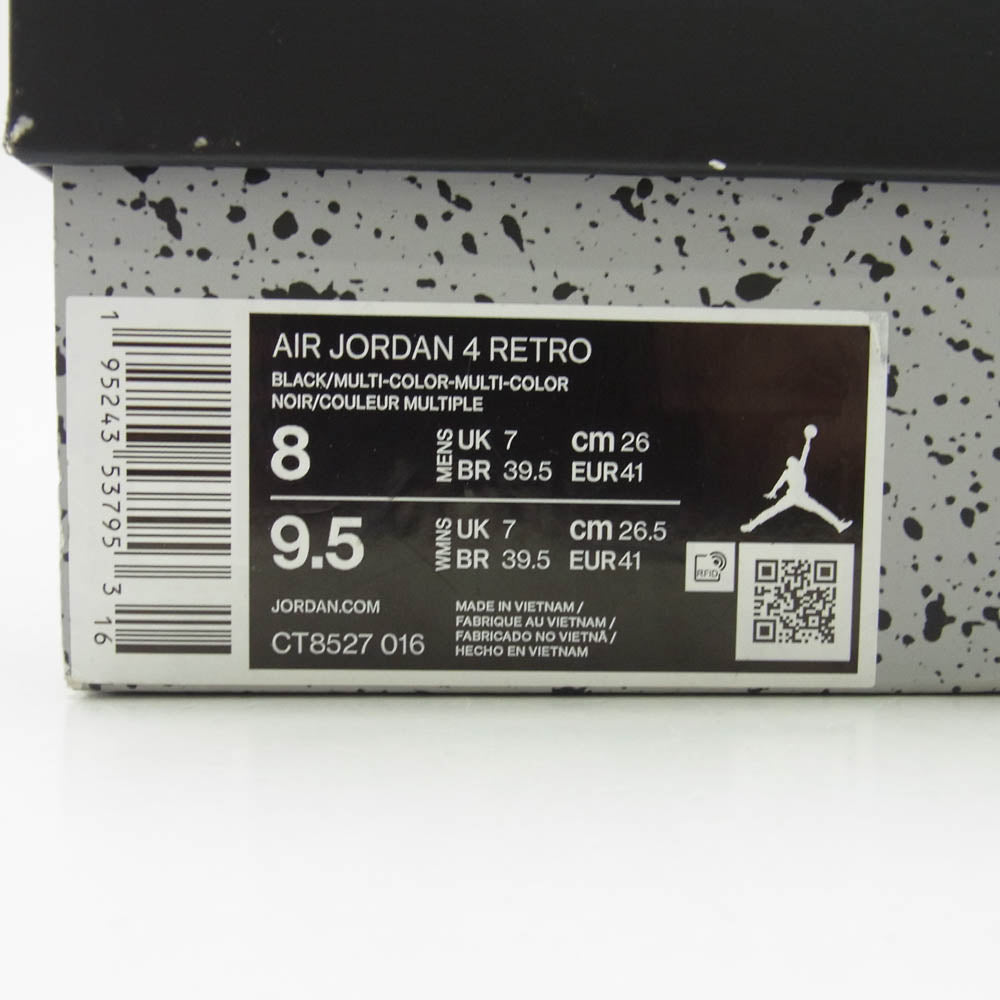 NIKE ナイキ CT8527-016 Air Jordan 4 Red Thunder Crimson エアジョーダン4  ハイカット スニーカー ブラック系 レッド系 26cm【中古】