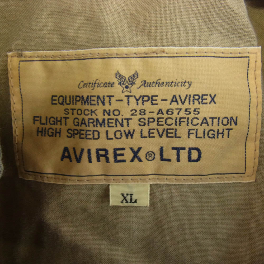 AVIREX アヴィレックス 6172034 M-65 フィールドジャケット コールドウェザーパーカ モッズコート カーキ系 XL【中古】