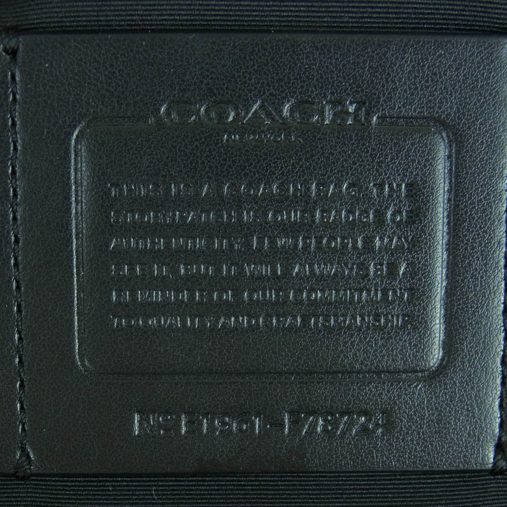 COACH コーチ F78724 レザー切替 シグネチャー ボストン バッグ ベトナム製 ベージュ系 ブラック系【中古】