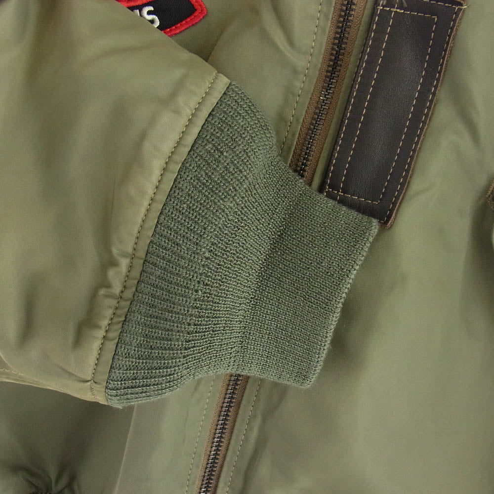 TEDMAN テッドマン 2067262 L-2B バックプリント ワッペン MA-1 フライトジャケットブルゾン カーキ系 44【中古】