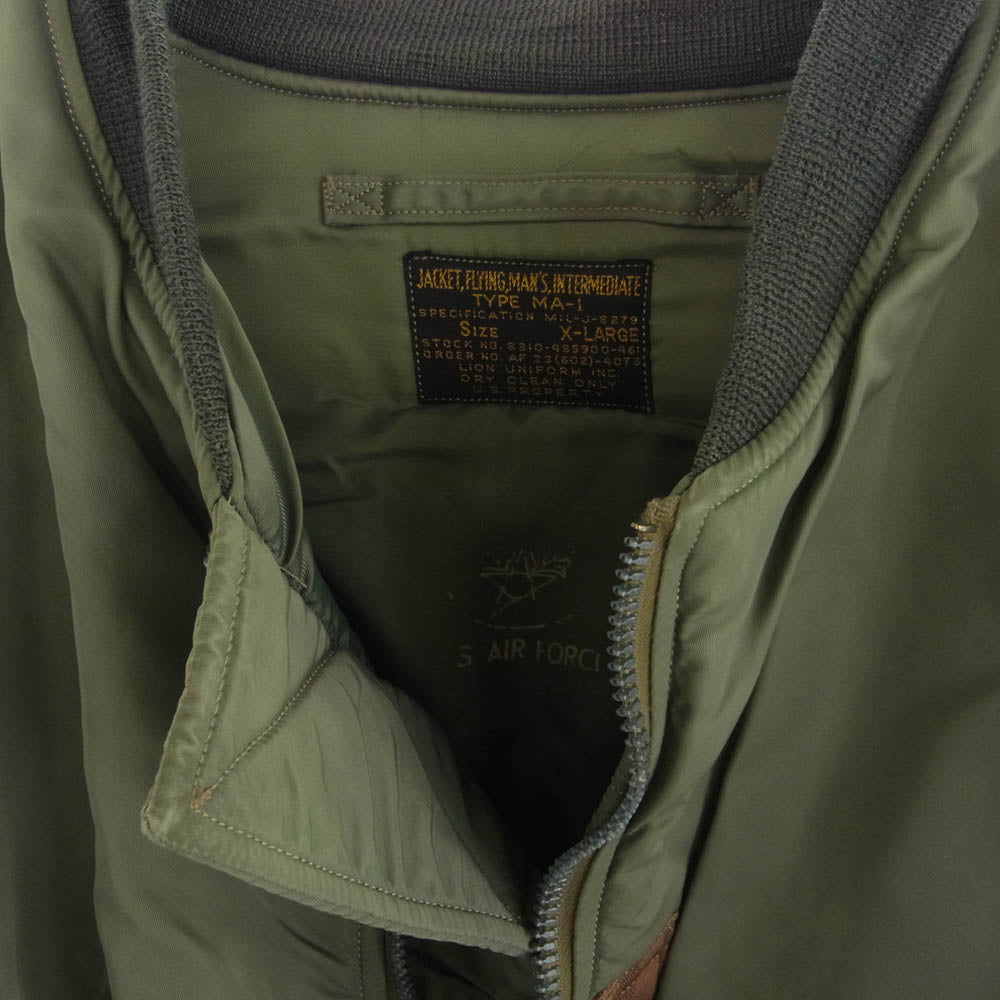 Buzz Rickson's バズリクソンズ M13785 初期型 M品番 フライトジャケット MA-1 ブルゾン カーキ系 XL【中古】