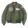 Buzz Rickson's バズリクソンズ BR13291 BR14435 PEANUTS FLYERS PATCH 東洋エンタープライズ 星条旗ワッペン ブルゾン フライトジャケット MA-1 カーキ系 XL【中古】