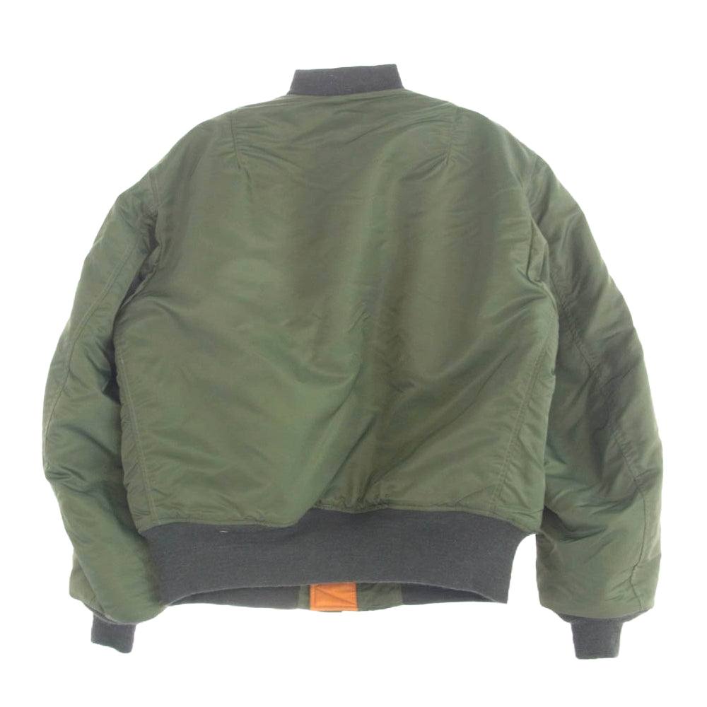 Buzz Rickson's バズリクソンズ BR13291 BR14435 PEANUTS FLYERS PATCH 東洋エンタープライズ 星条旗ワッペン ブルゾン フライトジャケット MA-1 カーキ系 XL【中古】