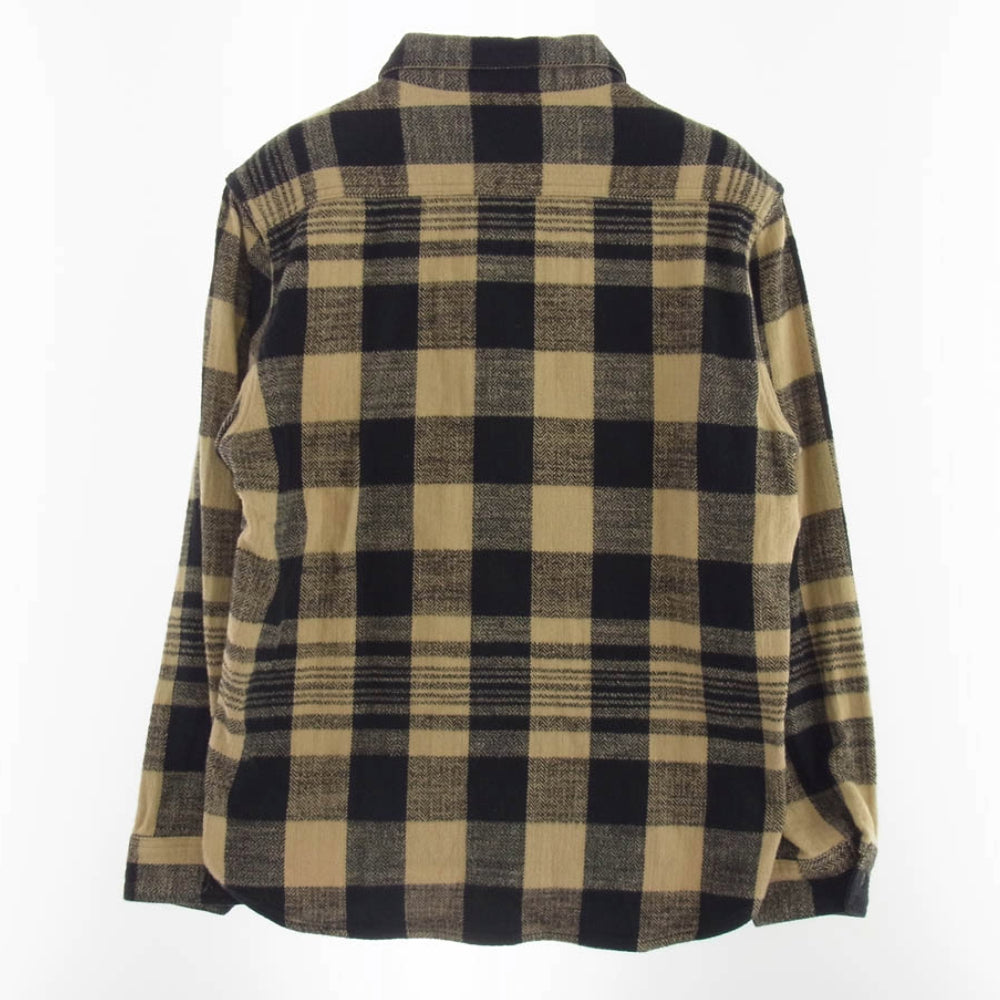 トロフィークロージング TR19AW-404 Buffalo Half Zip Shirt バッファローチェック ハーフジップ シャツ ブラック系 ベージュ系 14/S【中古】