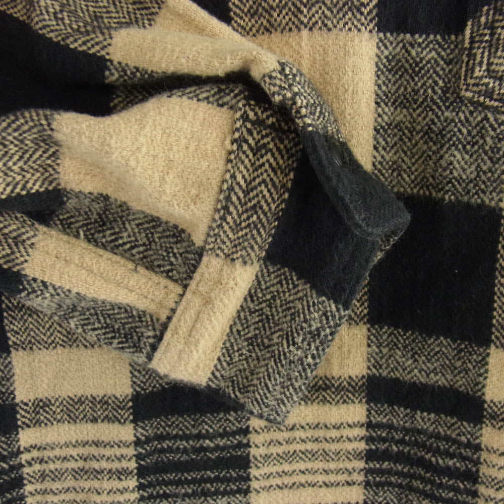 トロフィークロージング TR19AW-404 Buffalo Half Zip Shirt バッファローチェック ハーフジップ シャツ ブラック系 ベージュ系 14/S【中古】