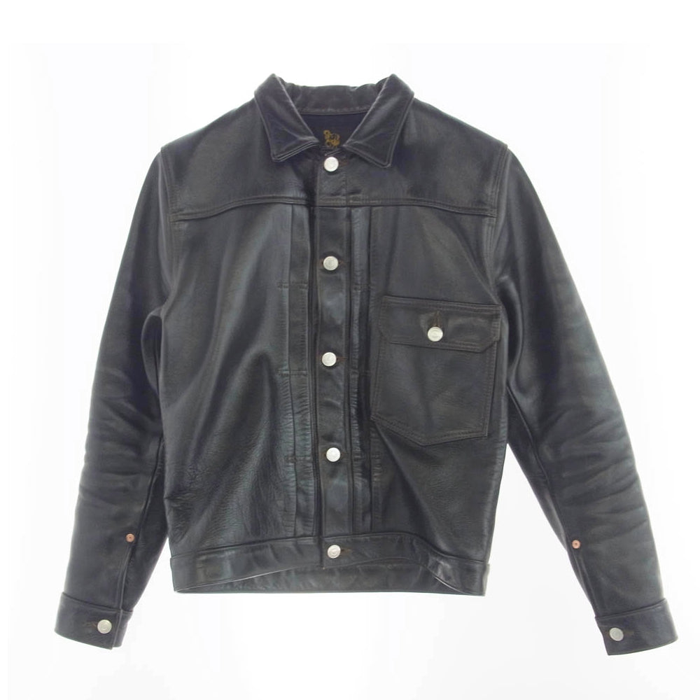 FINE CREEK LEATHERS ファインクリークレザー FCJK001 Richmond リッチモンド ホースハイド レザー ジャケット ブラック系 36【中古】