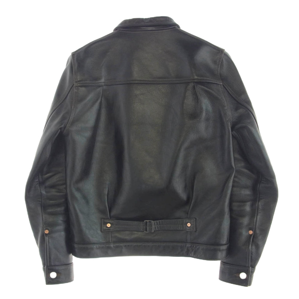 FINE CREEK LEATHERS ファインクリークレザー FCJK001 Richmond リッチモンド ホースハイド レザー ジャケット ブラック系 36【中古】