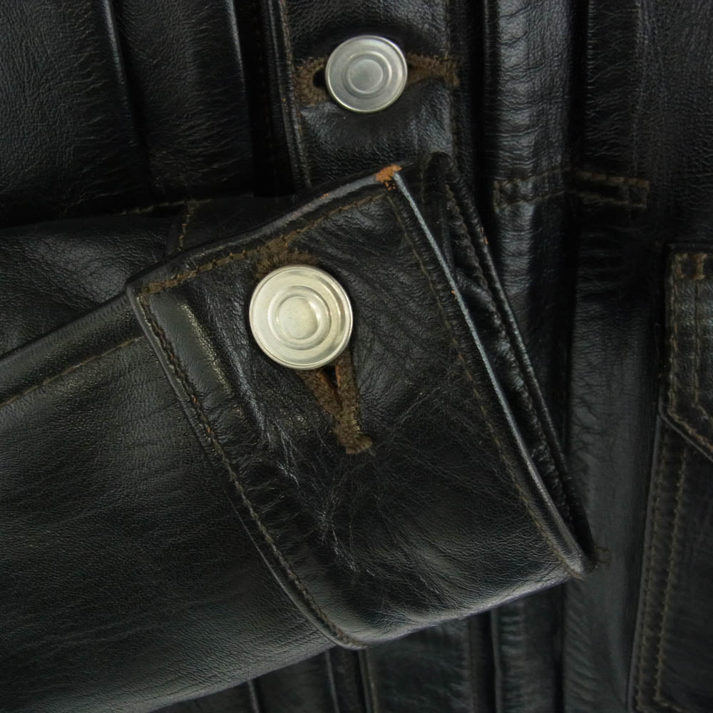 FINE CREEK LEATHERS ファインクリークレザー FCJK001 Richmond リッチモンド ホースハイド レザー ジャケット ブラック系 36【中古】
