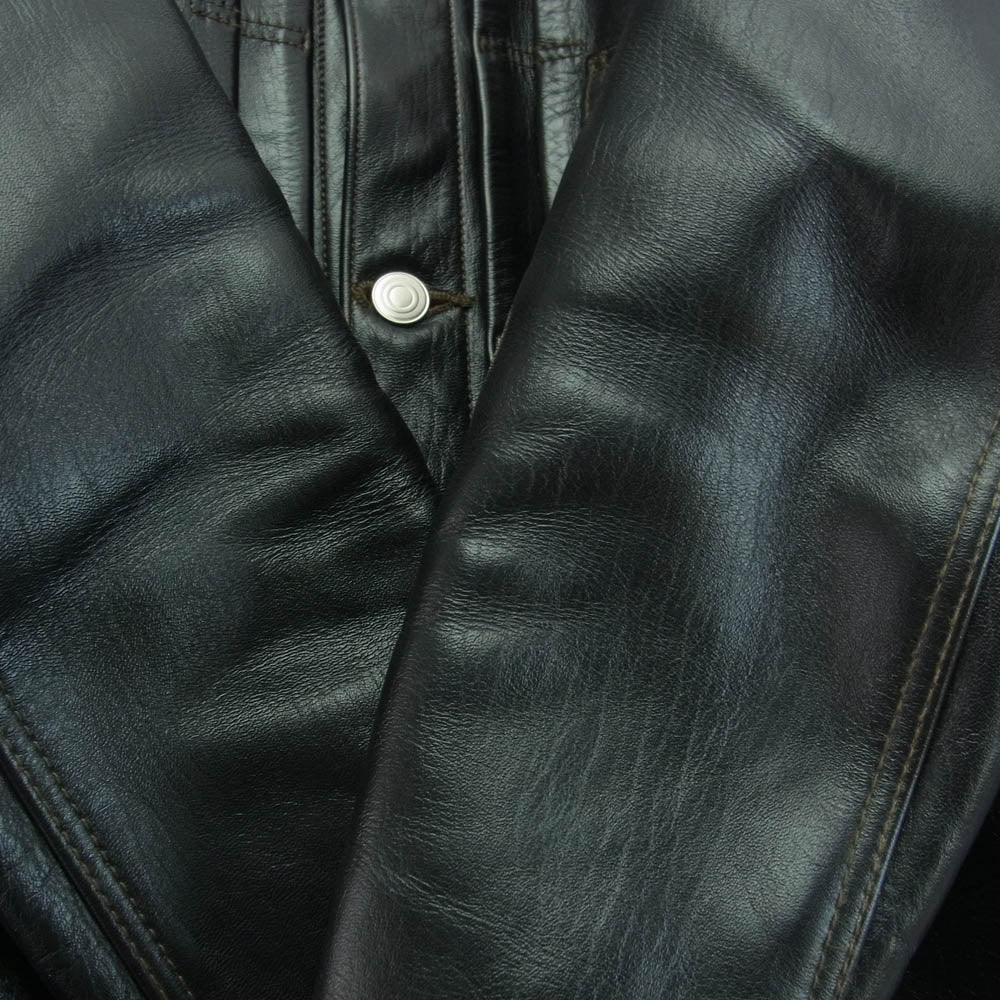 FINE CREEK LEATHERS ファインクリークレザー FCJK001 Richmond リッチモンド ホースハイド レザー ジャケット ブラック系 36【中古】