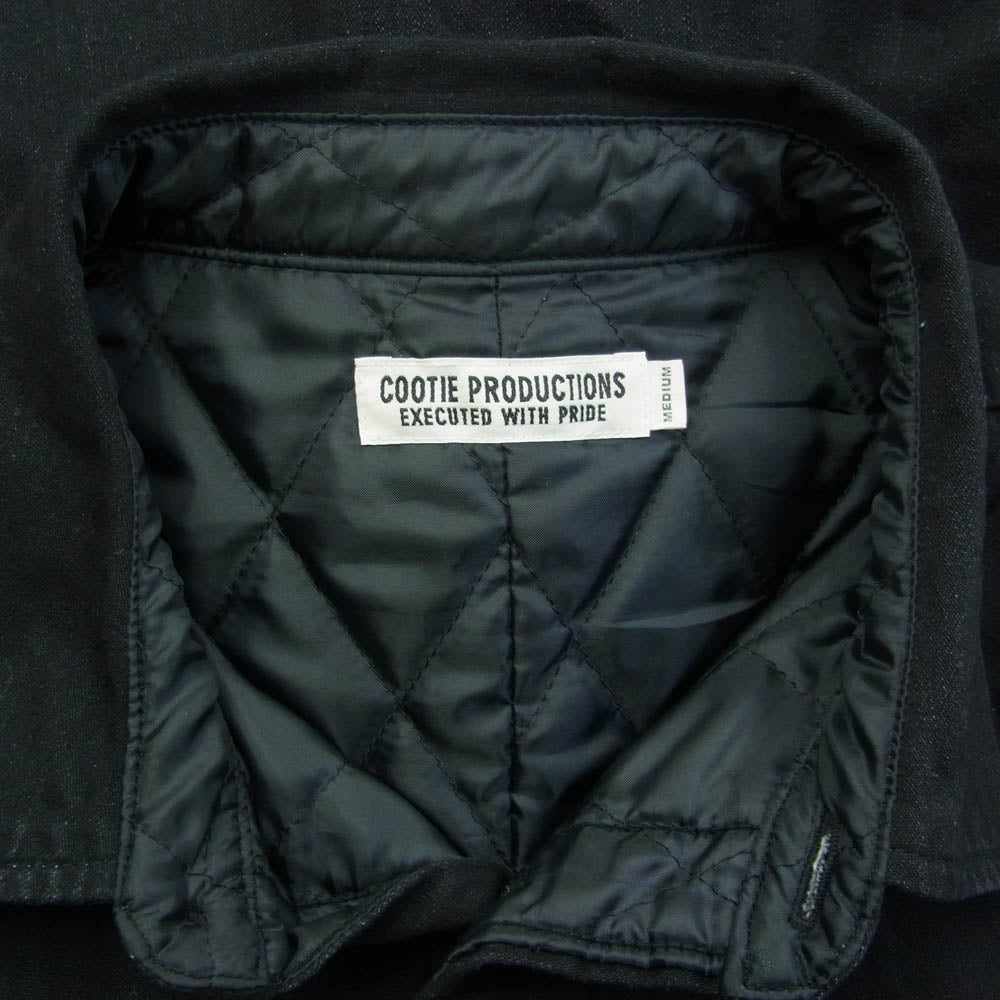 COOTIE クーティー 20AW Denim Quilting Shirt Jacket Black デニム キルティング ワイドシルエット シャツ ジャケット ブラック系 M【中古】