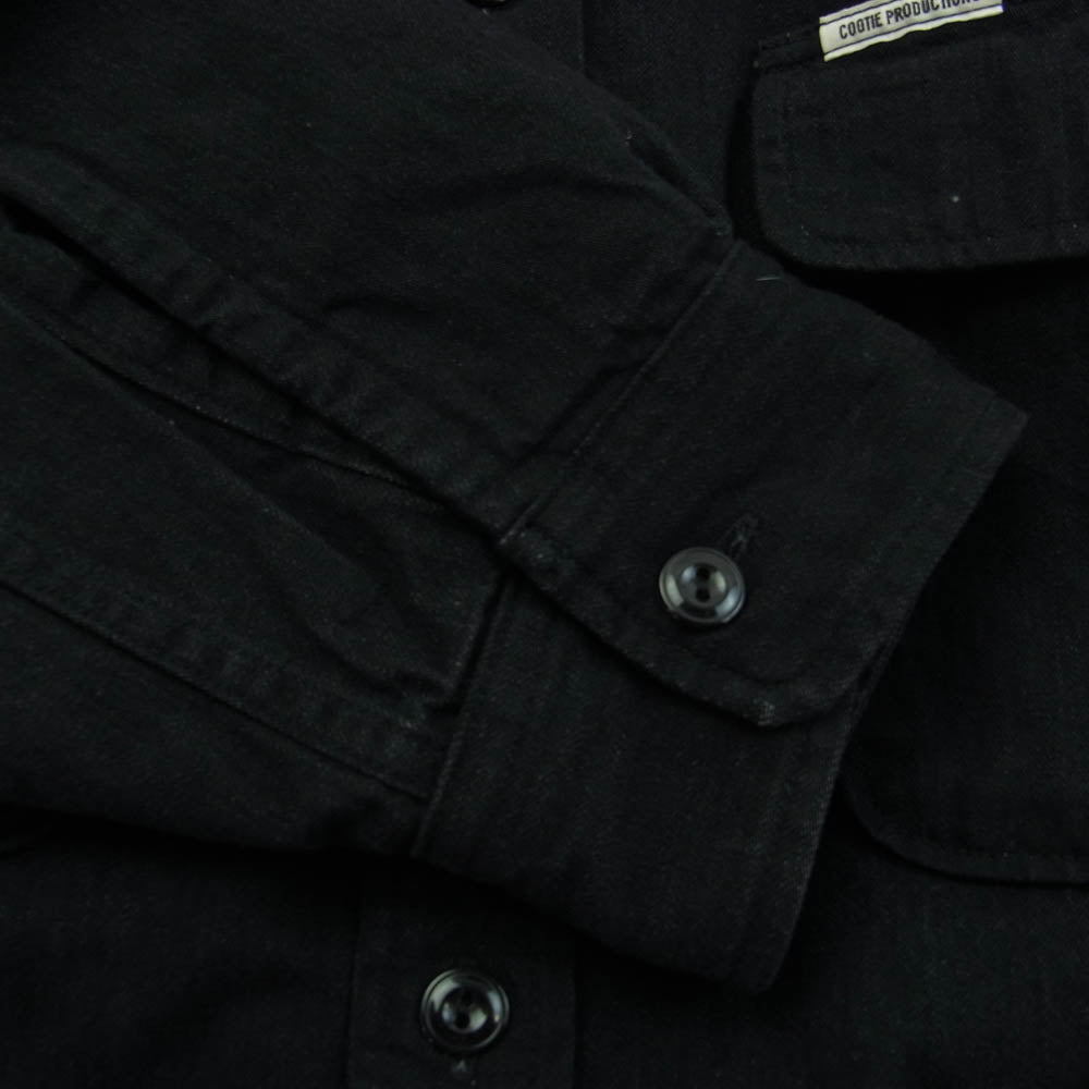 COOTIE クーティー 20AW Denim Quilting Shirt Jacket Black デニム キルティング ワイドシルエット シャツ ジャケット ブラック系 M【中古】