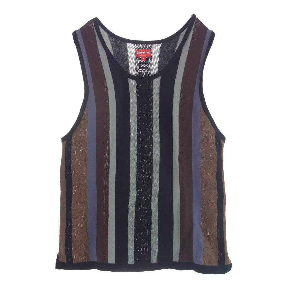 Supreme シュプリーム 23SS knit stripe tank top ニット ストライプ タンク トップ マルチカラー系 S【中古】