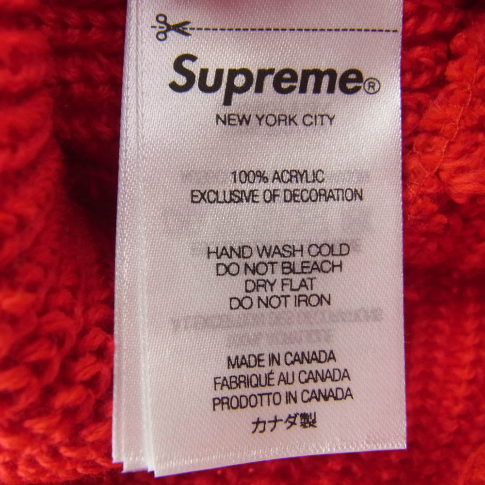 Supreme シュプリーム 24AW loose gauge beanie ビーニー ニット キャップ レッド系 58cm【中古】