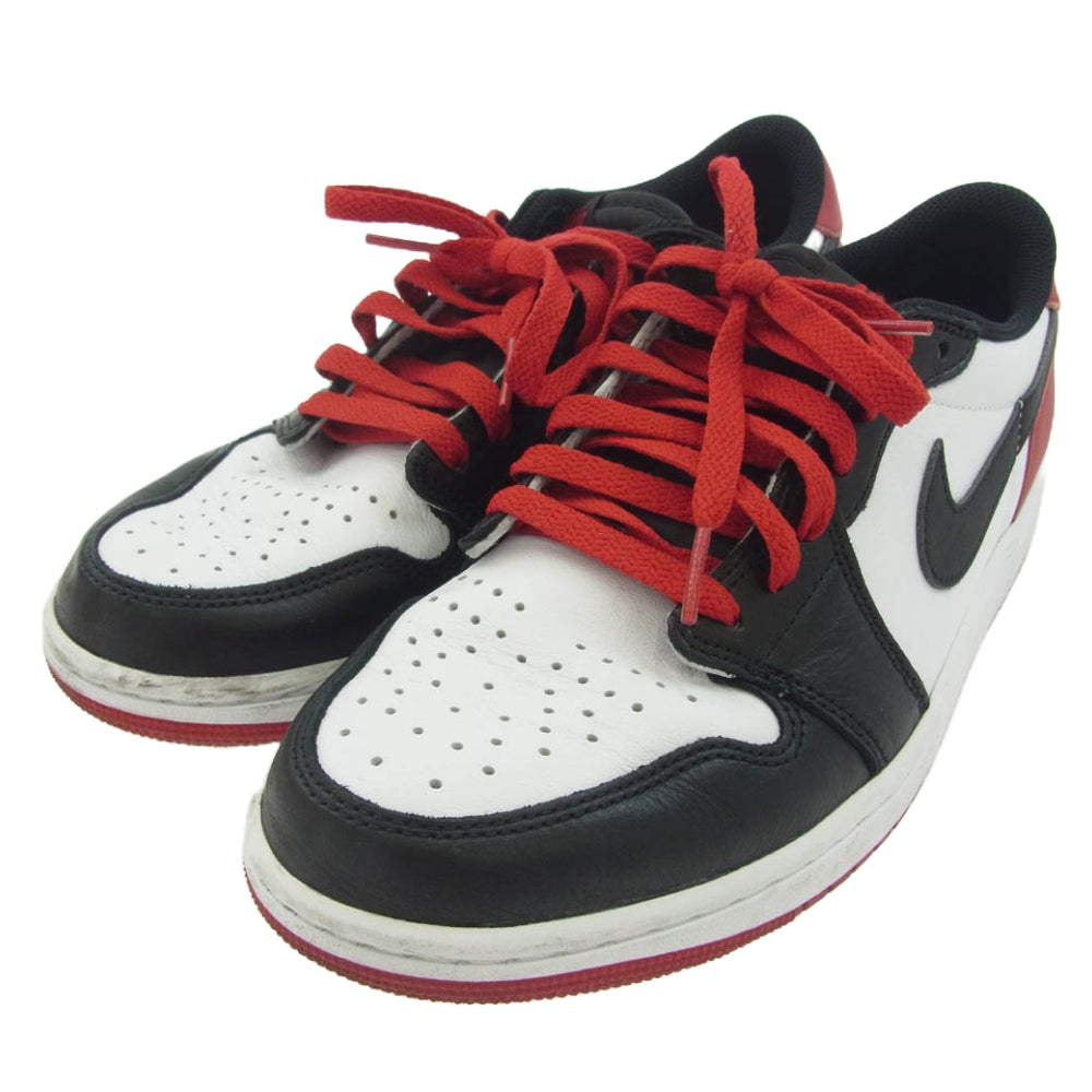 NIKE ナイキ CZ0790-106 Air Jordan 1 Retro Low OG Black Toe エアジョーダン1 レトロ ロー OG ブラック トゥ スニーカー ブラック系 ホワイト系 レッド系 27cm【中古】
