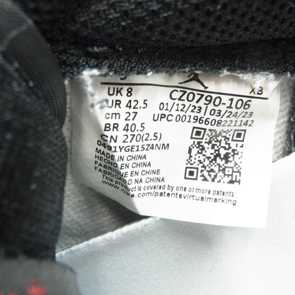 NIKE ナイキ CZ0790-106 Air Jordan 1 Retro Low OG Black Toe エアジョーダン1 レトロ ロー OG ブラック トゥ スニーカー ブラック系 ホワイト系 レッド系 27cm【中古】