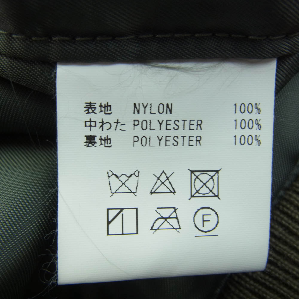 CALEE キャリー Allover star pattern MA-1 type flight jacket スター パターン プリント ボンバーフライトジャケット カーキ系 L【中古】