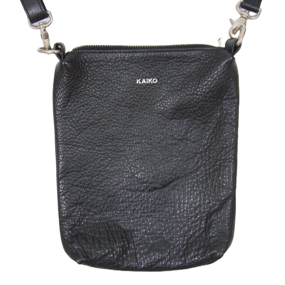 カイコー Leather Shoulder Bag レザー ショルダー バッグ ブラック系【中古】