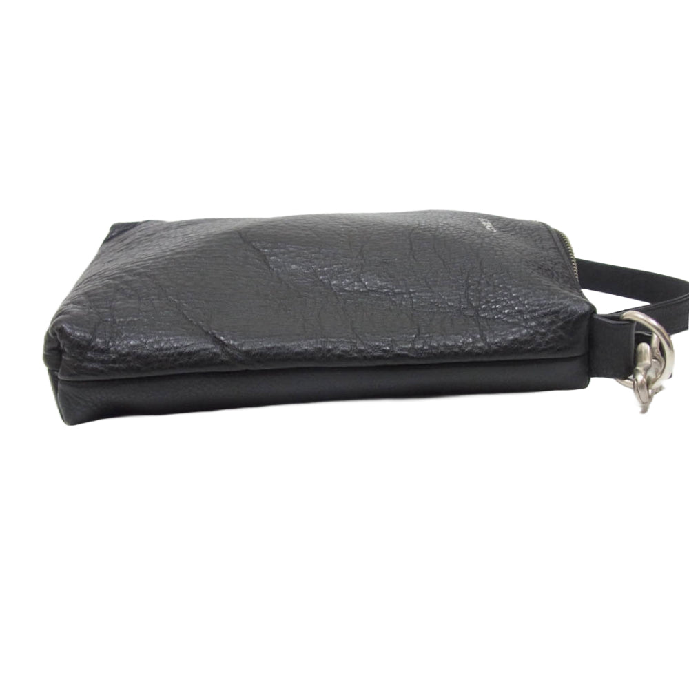 カイコー Leather Shoulder Bag レザー ショルダー バッグ ブラック系【中古】