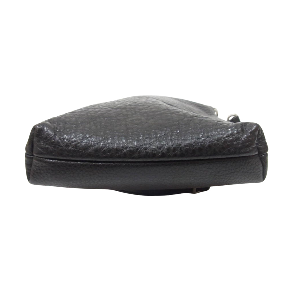 カイコー Leather Shoulder Bag レザー ショルダー バッグ ブラック系【中古】