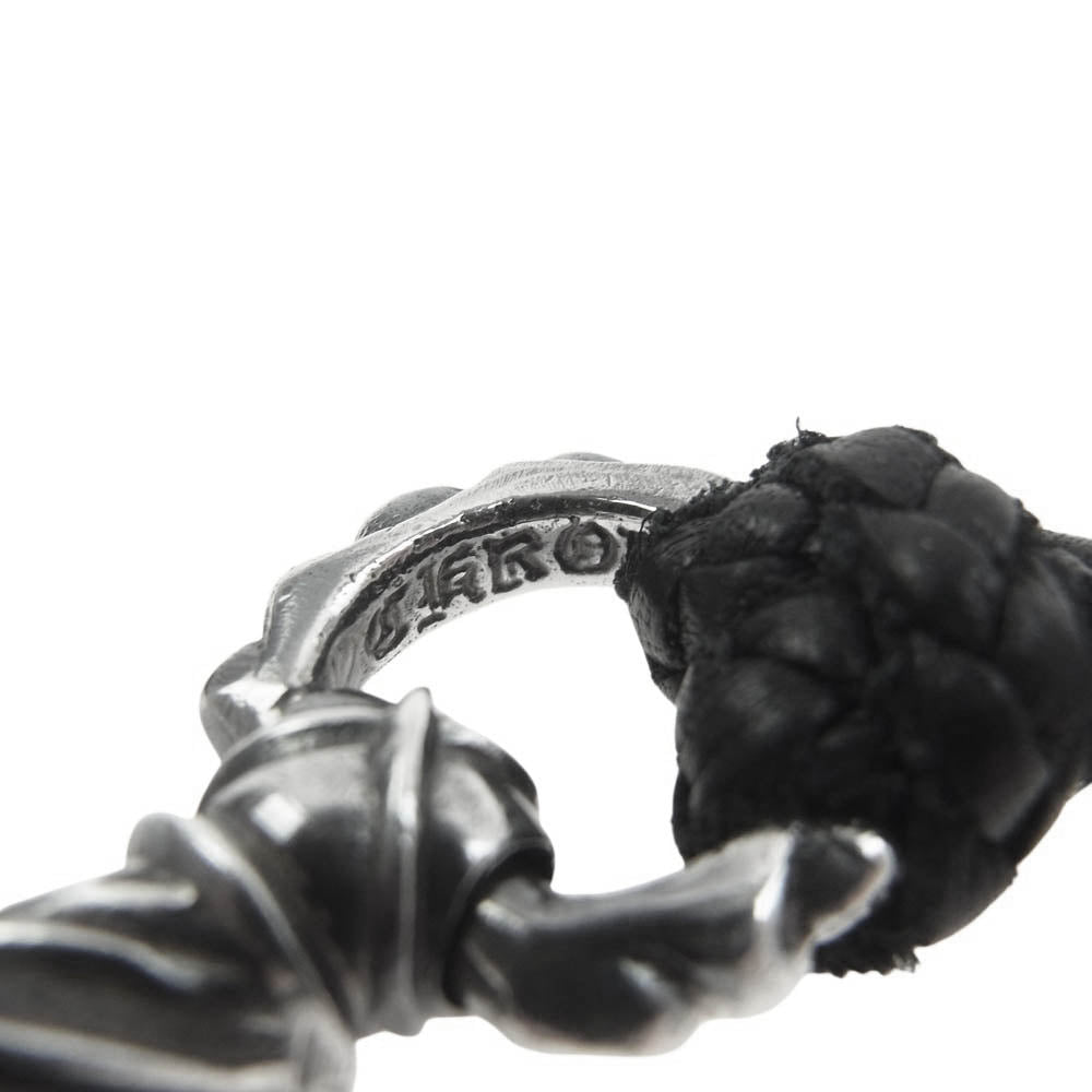CHROME HEARTS クロムハーツ（原本無） CAMPANA カンパナ ペンダントトップ レザーブレイド ネックレス シルバー系 ブラック系【中古】